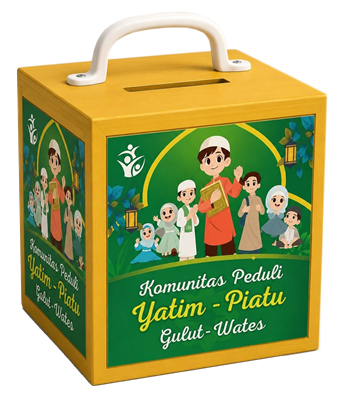 Kotak infaq Komunitas Peduli Yatim-Piatu